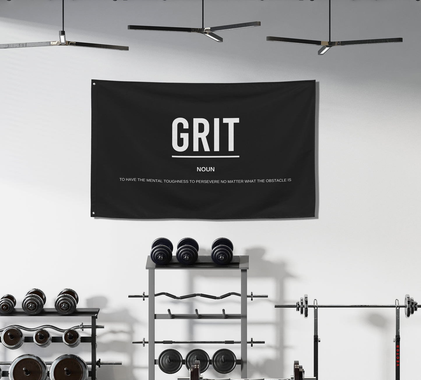 Grit Definition Gym Wall Art Banner Flag