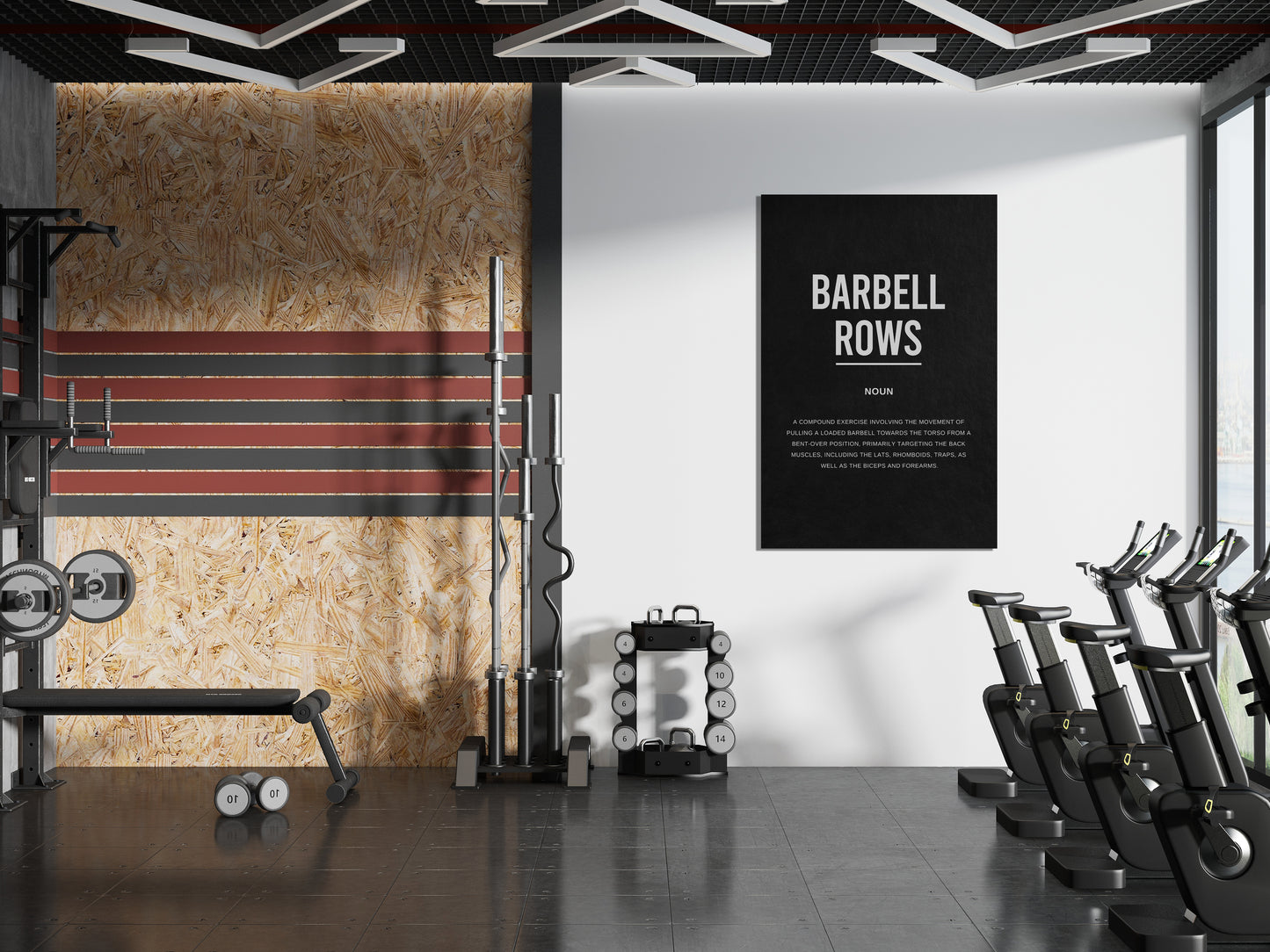 Barbell Rows Gym Definition Canvas