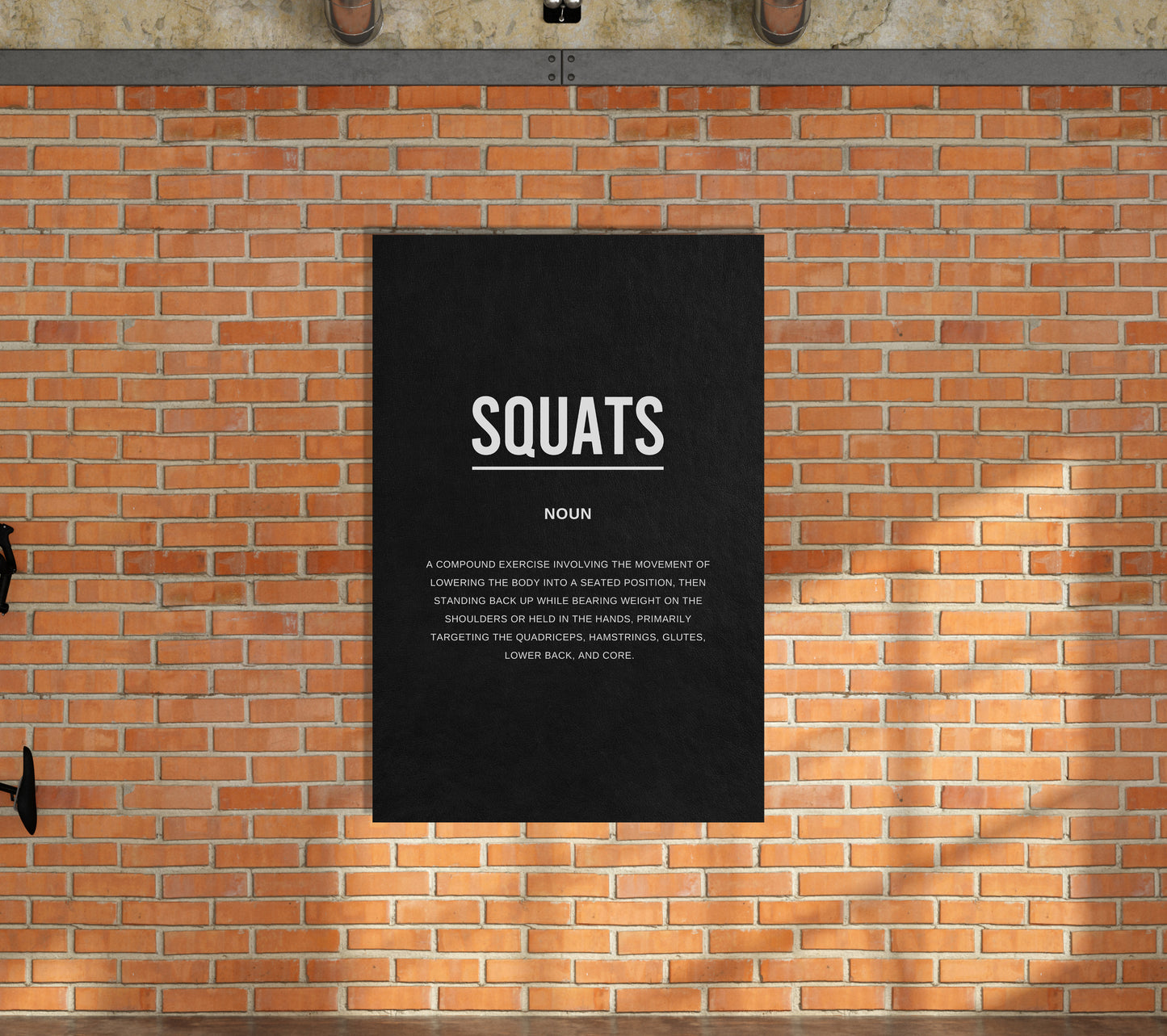 Squats Gym Definition Canvas