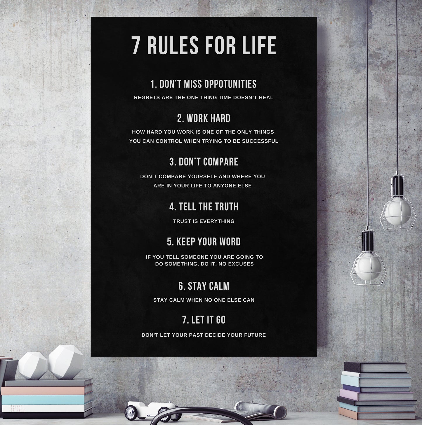 7 Rules For Life Canvas