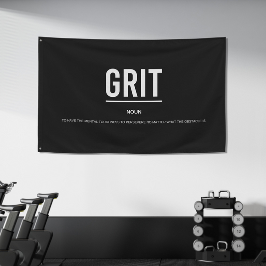 Grit Definition Gym Wall Art Banner Flag