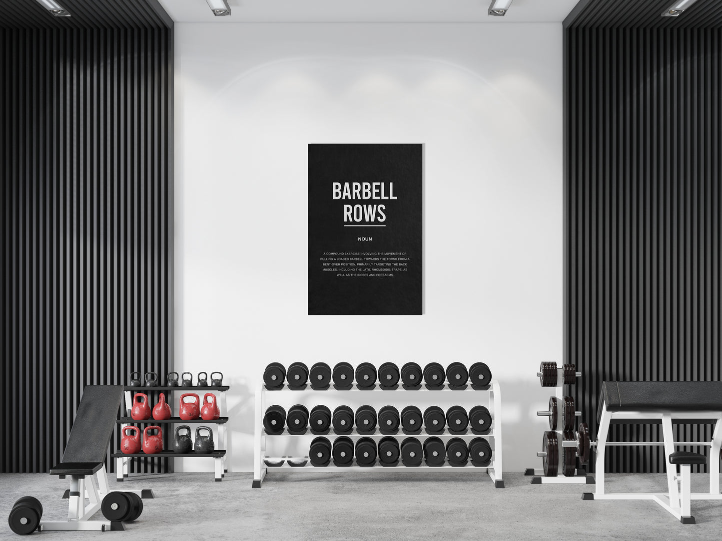 Barbell Rows Gym Definition Canvas