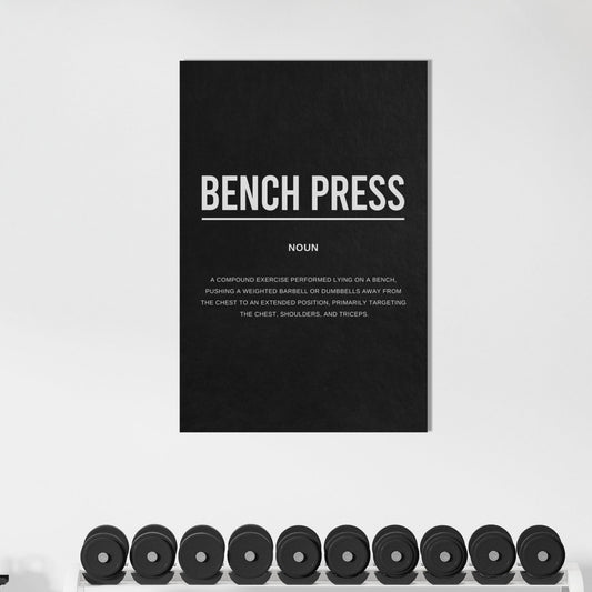 Bench Press Gym Definition Canvas