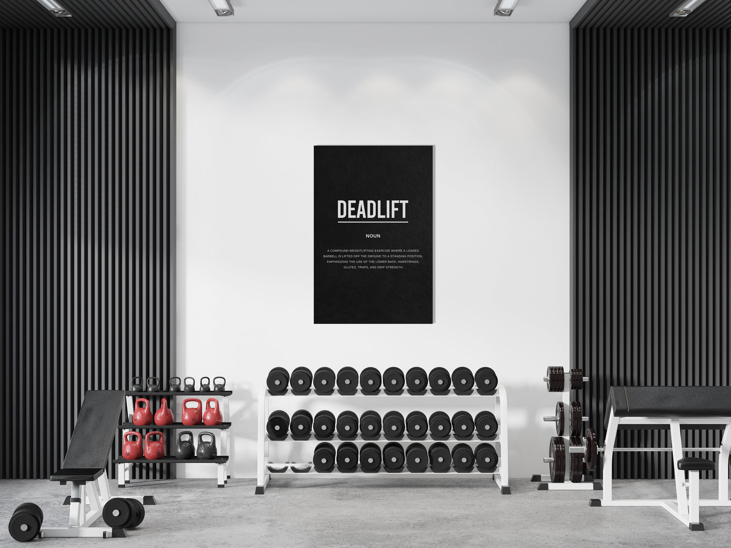 Deadlift Minimalist Gym Definition Canvas