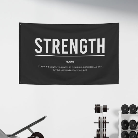 Strength Definition Wall Art Fabric Banner