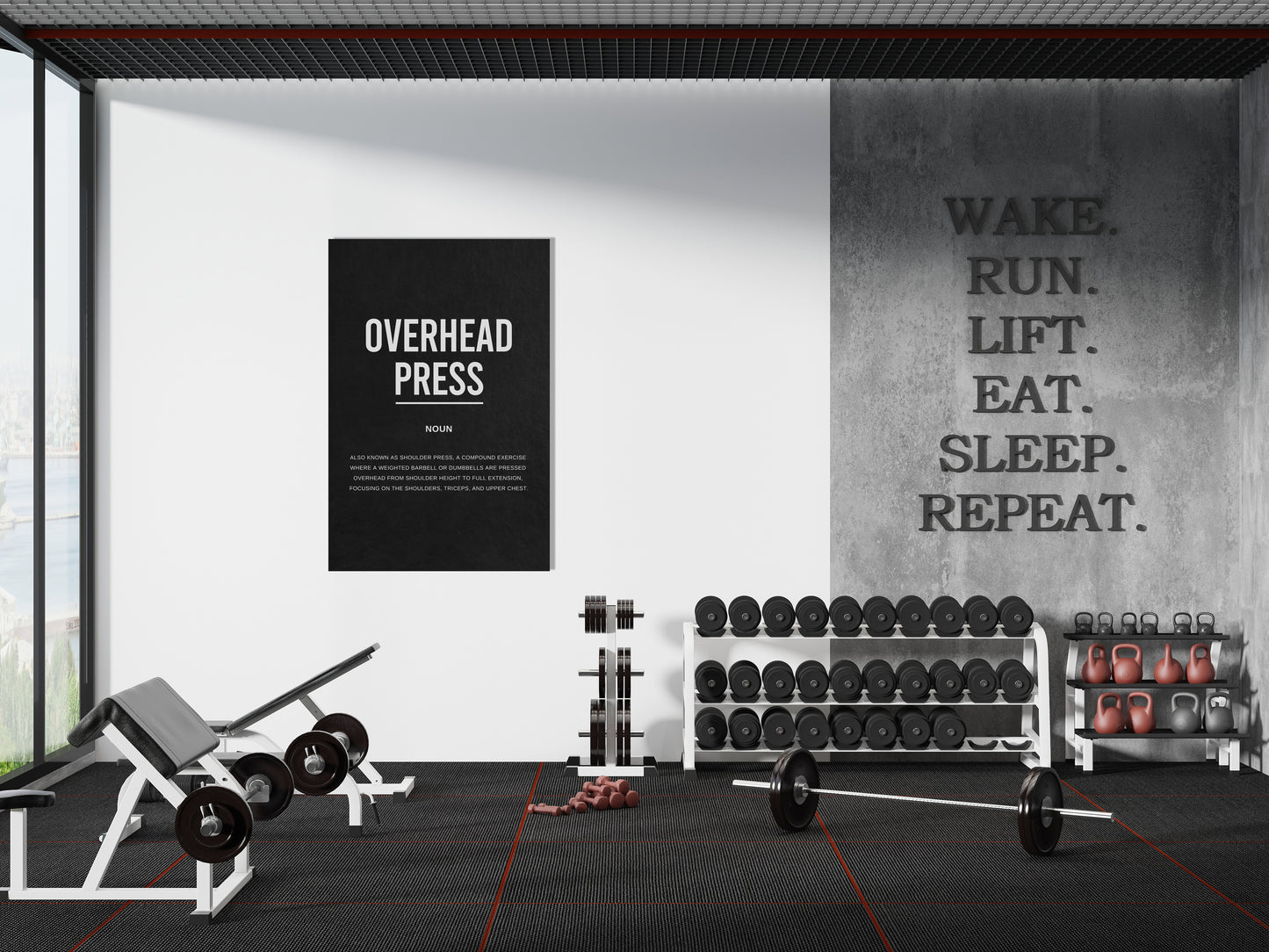 Overhead Press Gym Definition Canvas