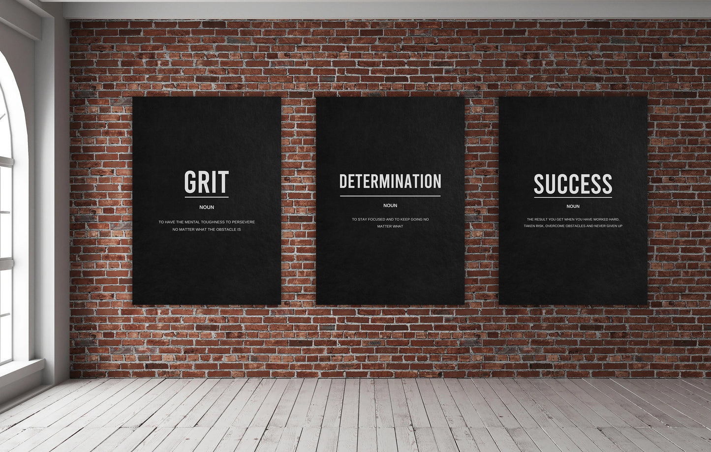 Grit, Determination And Success Canvas Bundle