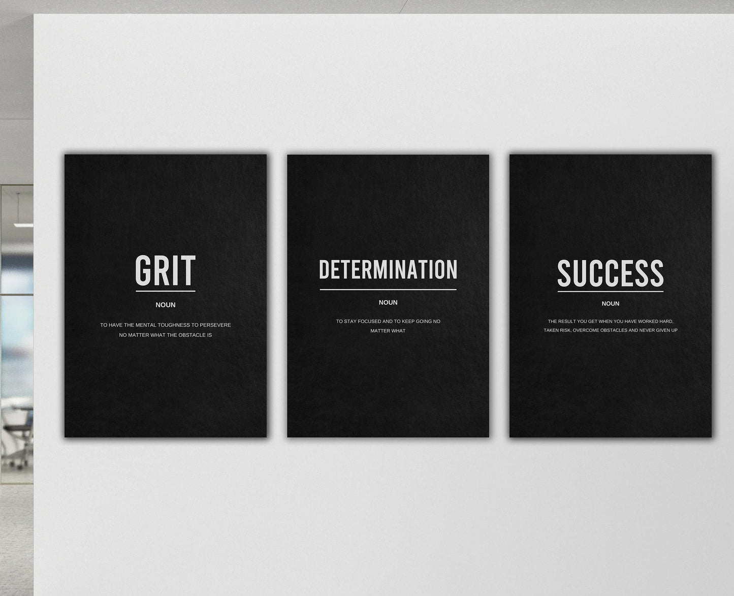 Grit, Determination And Success Canvas Bundle