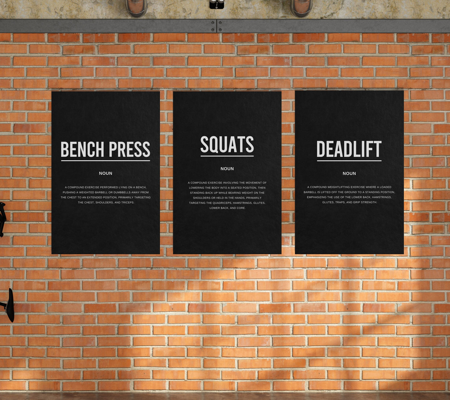 Bench Press, Squats, Deadlift Canvas Bundle