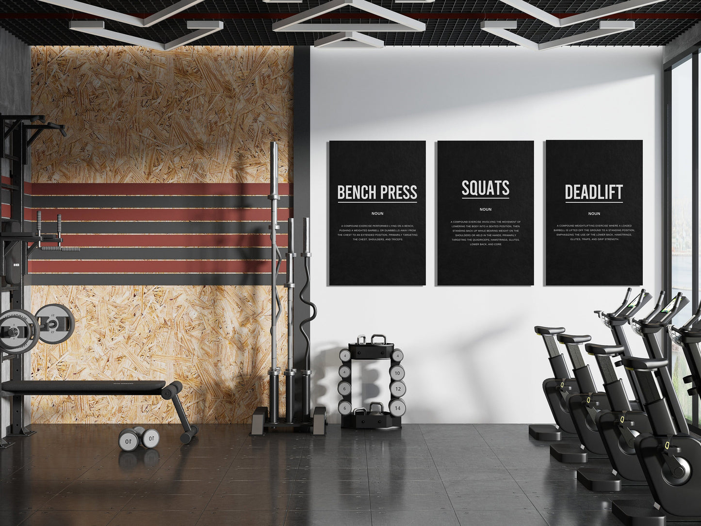Bench Press, Squats, Deadlift Canvas Bundle