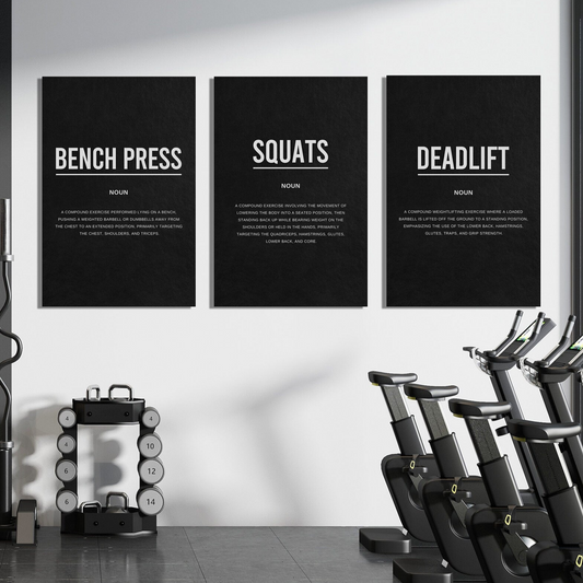 Bench Press, Squats, Deadlift Canvas Bundle