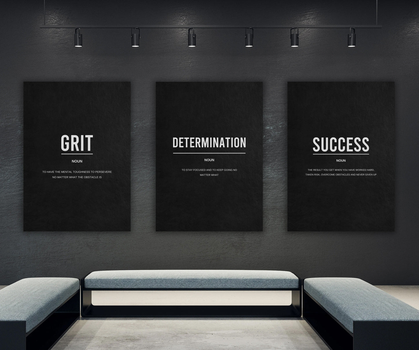 Grit, Determination And Success Canvas Bundle