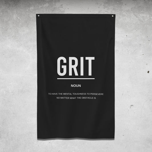Grit Definition Gym Wall Art Banner Flag
