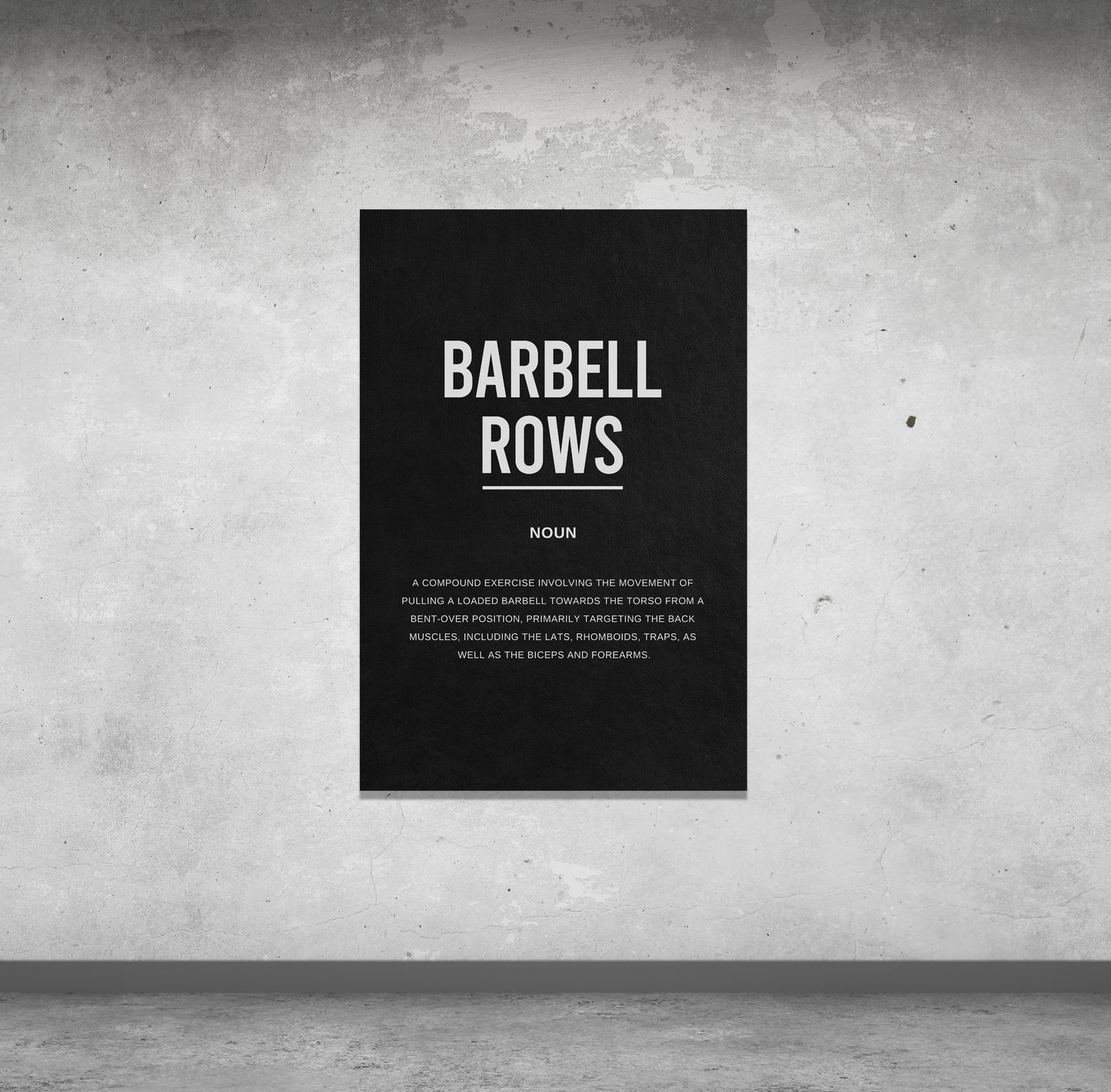 Barbell Rows Gym Definition Canvas
