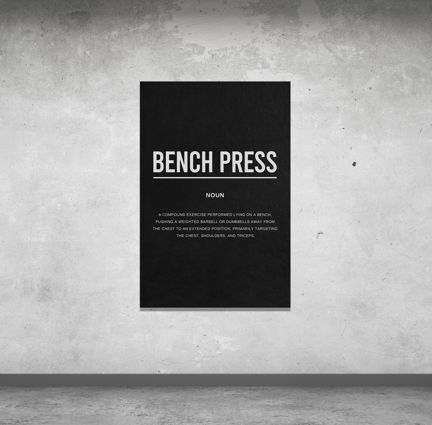 Bench Press Gym Definition Canvas