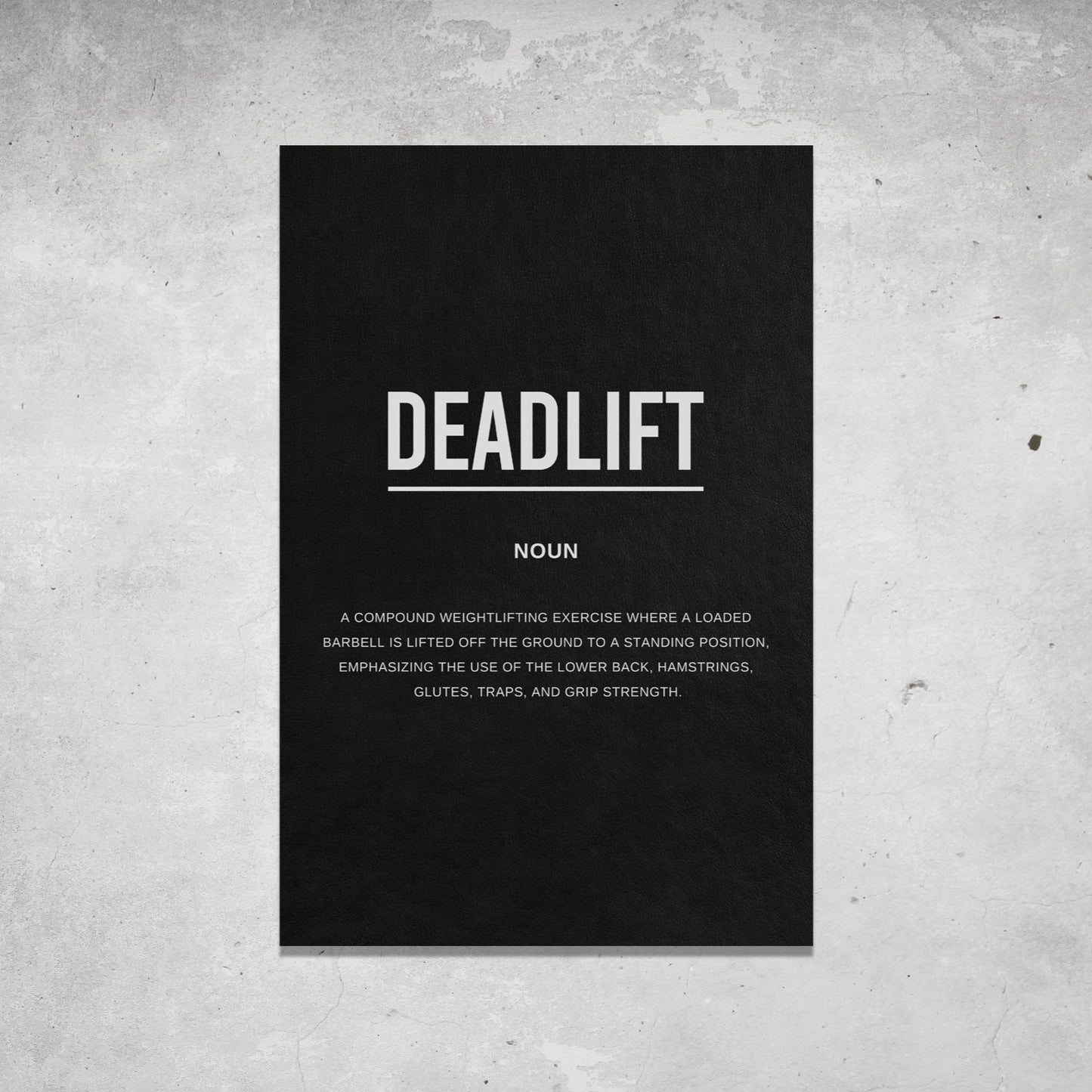 Deadlift Minimalist Gym Definition Canvas