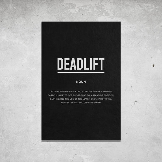 Deadlift Minimalist Gym Definition Canvas