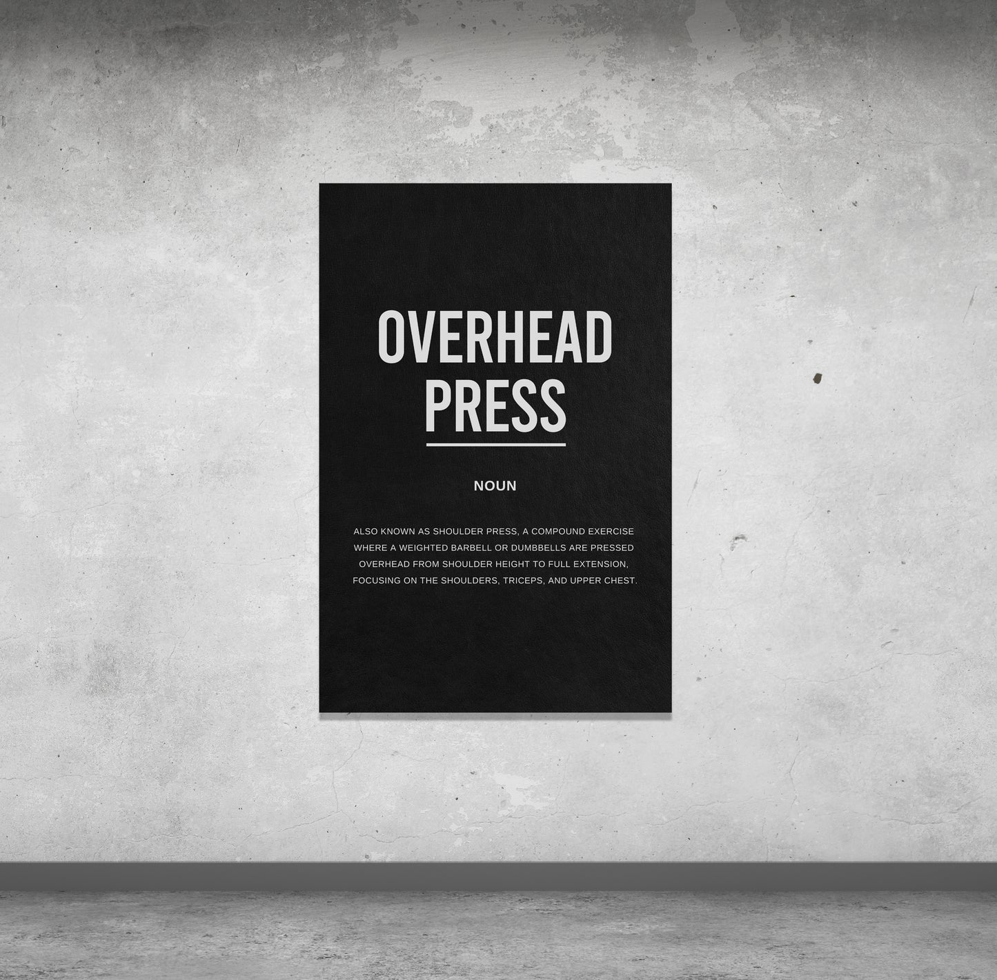 Overhead Press Gym Definition Canvas