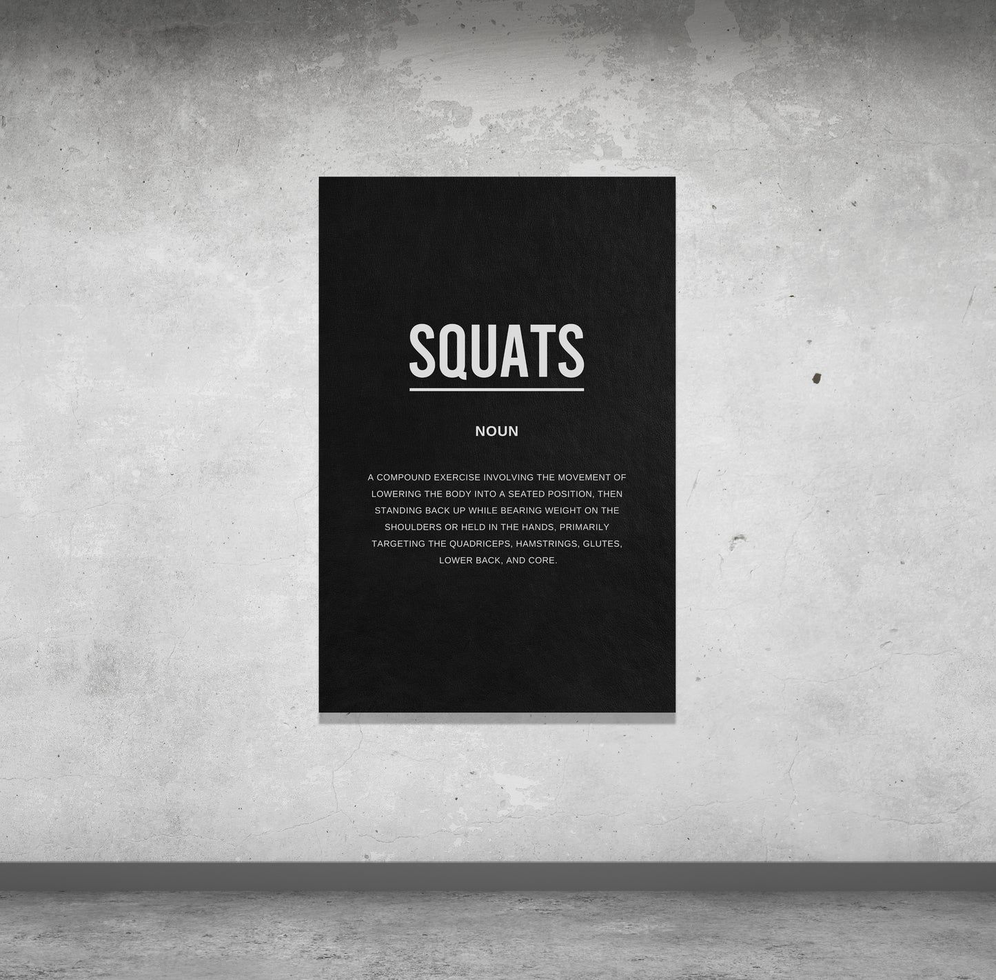 Squats Gym Definition Canvas