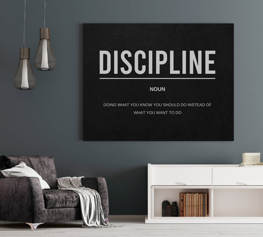 Discipline Noun Canvas