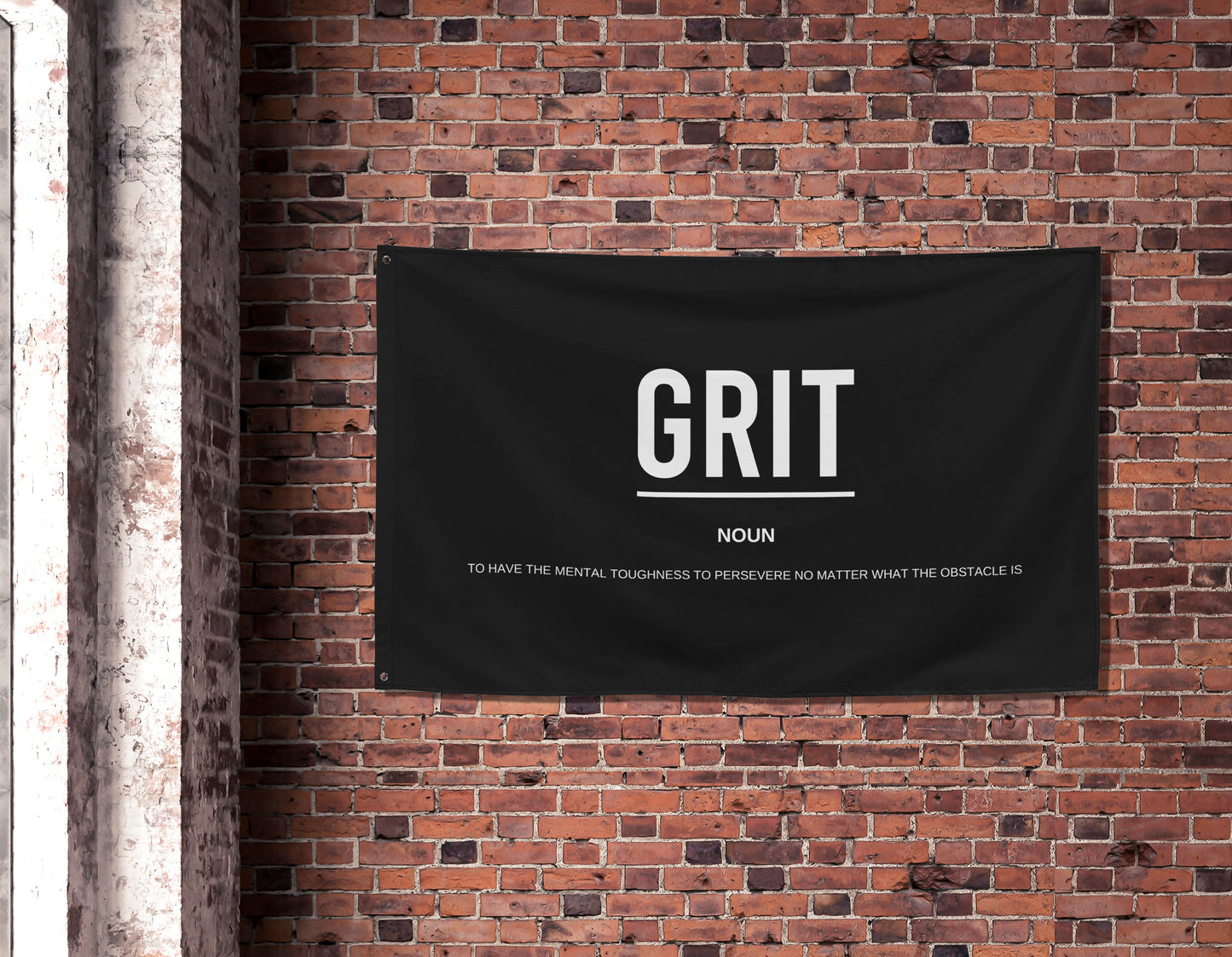 Grit Definition Gym Wall Art Banner Flag