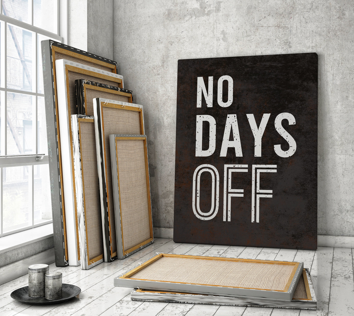 No Days Off Canvas