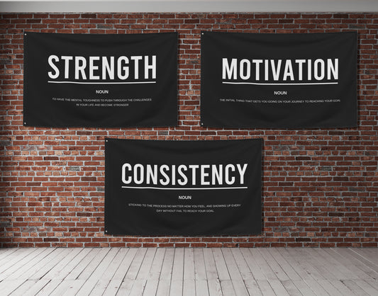 Strength Motivation and Consistency Banner Bundle